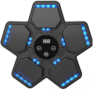 Music Boxing Machine,Smart Bluetooth Music Boxing Machine,5 Speed Mode Counting Musical Boxing Machine with Gloves,Wall Mounted Boxing Training Equipment USB Charging for Kid Adult